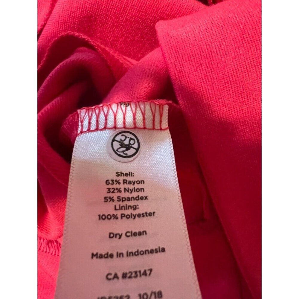 Talbots Sheath Dress 10 P 10P Ponte Pink Sleeveless Stretch Classic Career - Picture 12 of 14